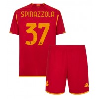 AS Roma Leonardo Spinazzola #37 Domaci Dres za djecu 2023-24 Kratak Rukav (+ Kratke hlače)